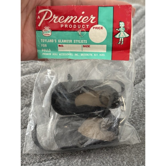 Other - Vintage Premier Product Toylands Glamour Stylists Doll Shoes Black Ballet Flats